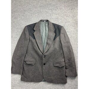 Vintage Red Lodge Blazer Men's 42r Gray Wool USA Made Western Yoke